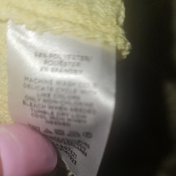 LOFT NWT Women's  Light Yellow Puff Sleeve Blouse Tie Front Size XLarge - Picture 6 of 10